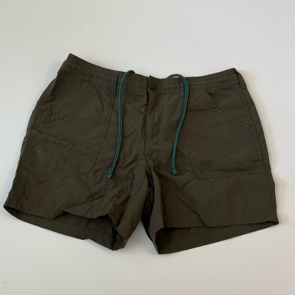 The North Face Women’s Hiking Outdoor Drawstring Green Olive Shorts US 8